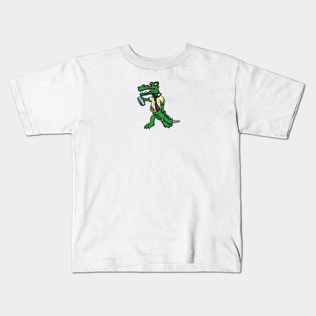 Phone zombie gator Kids T-Shirt by BenSimons